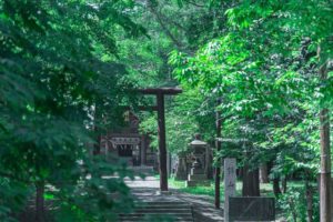 江別の錦山天満宮の外観